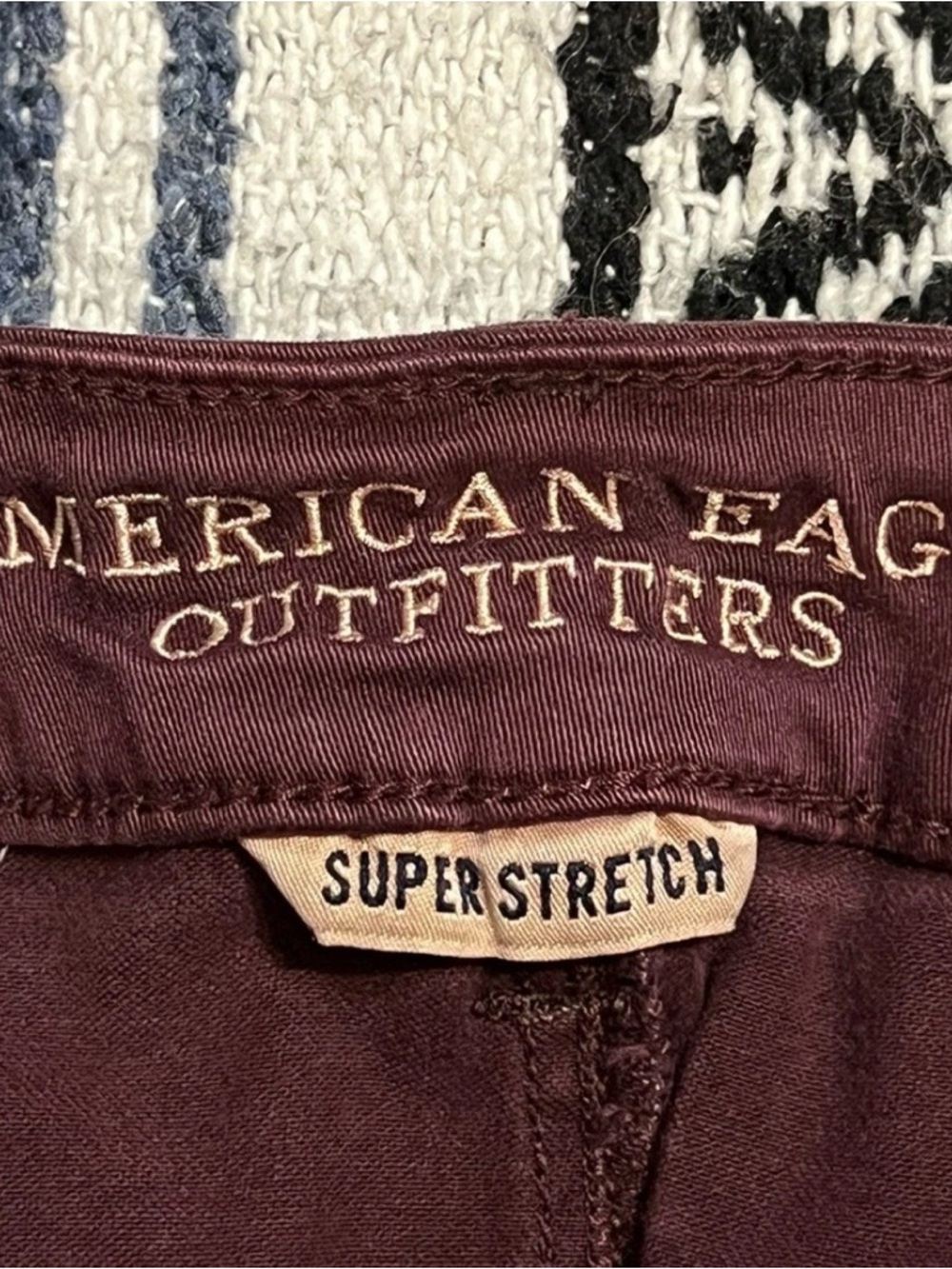 American Eagle Outfitters High-Rise Maroon Denim Shorts - Picture 4 of 6